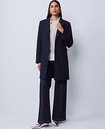 Ann Taylor Petite Chesterfield Coat In Black