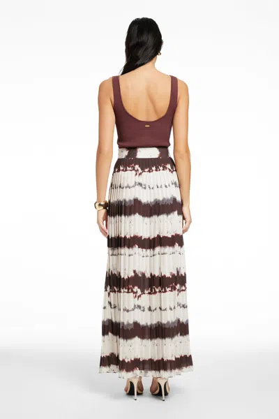 Toccin Dillon Pleated Midi Skirt In White