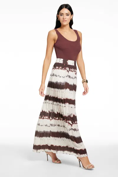 Toccin Dillon Pleated Midi Skirt In White