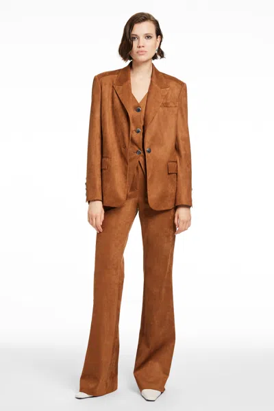 Toccin Willa Boyfriend Blazer In Orange