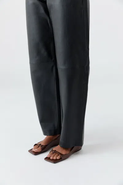 St Agni 90s Square Toe Flat In Brown