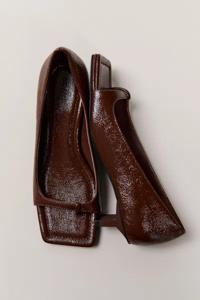 St Agni 90s Square Toe Heel In Brown
