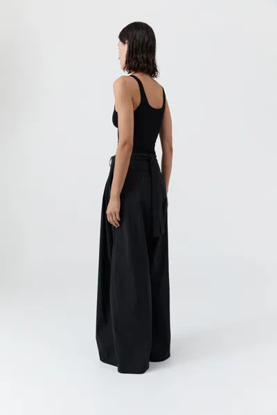 St Agni Adjustable Palazzo Pants In Black