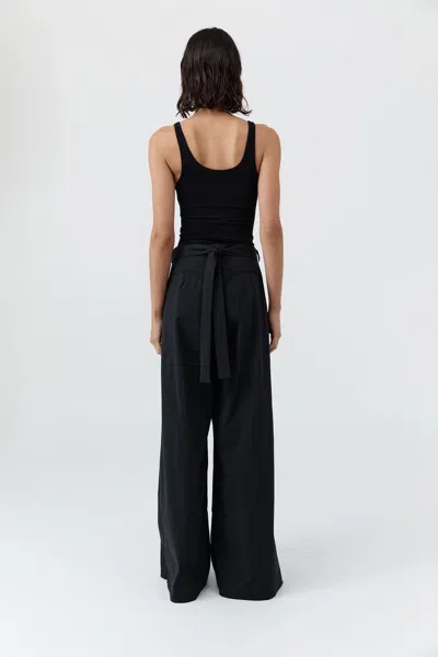 St Agni Adjustable Palazzo Pants In Black