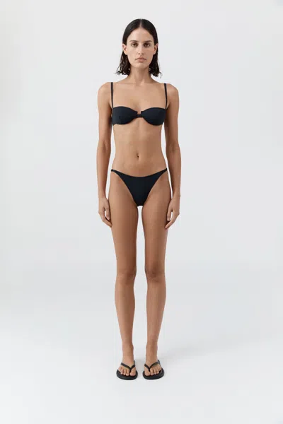 St Agni Balconette Bikini Top In Black