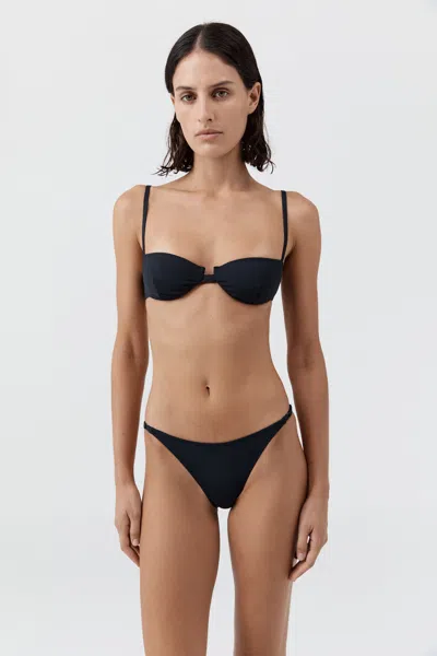 St Agni Balconette Bikini Top In Black