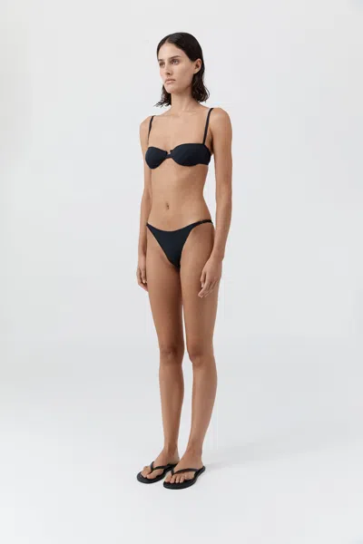 St Agni Balconette Bikini Top In Black