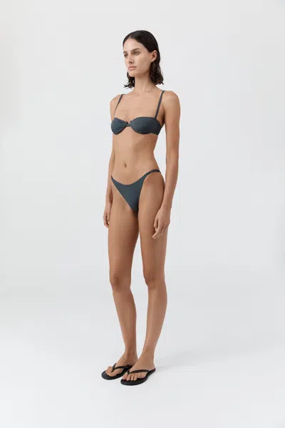 St Agni Balconette Bikini Top In Gray