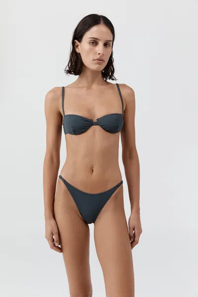 St Agni Balconette Bikini Top In Gray