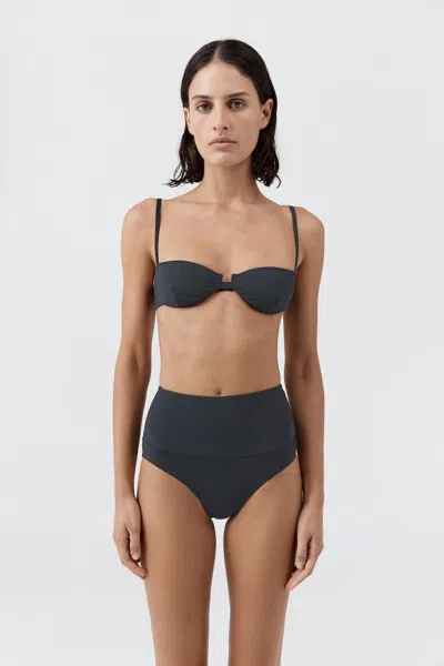 St Agni Balconette Bikini Top In Gray