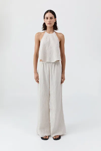 St Agni Crushed Halter Top In White