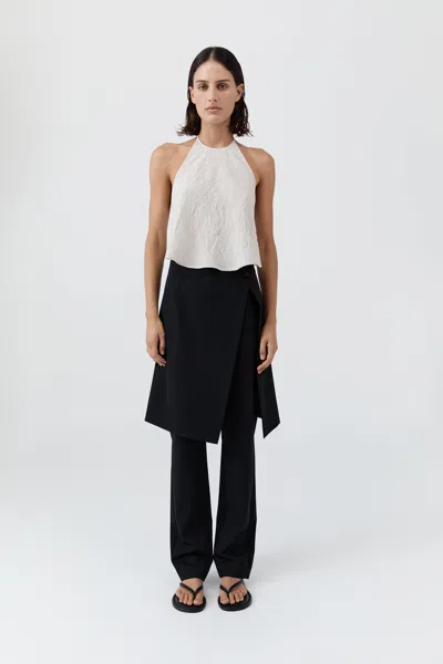 St Agni Crushed Halter Top In White