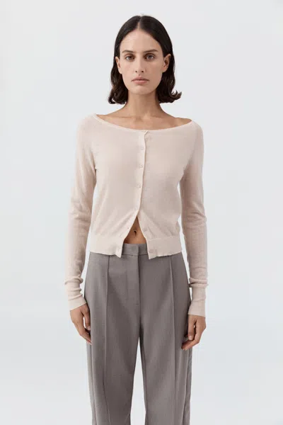 St Agni Merino Wool Ballet Cardigan In White
