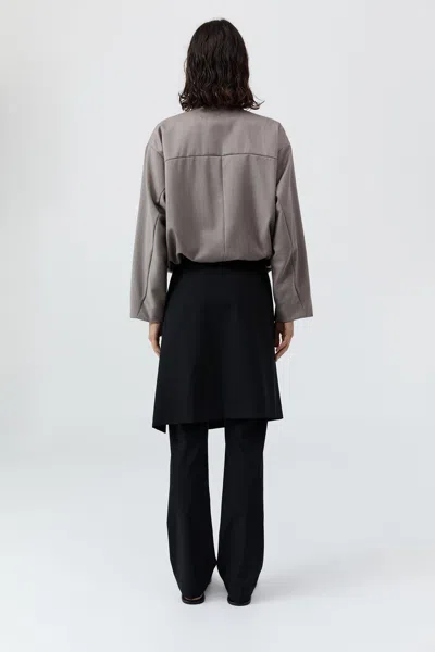 St Agni Stand-collar Cotton-blend Flight Jacket In Brown