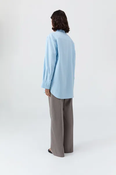 St Agni Oxford Shirt In Blue