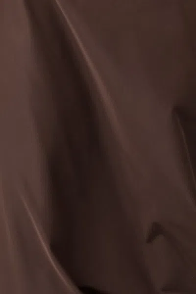 St Agni Paper Taffeta Drape Dress In Brown