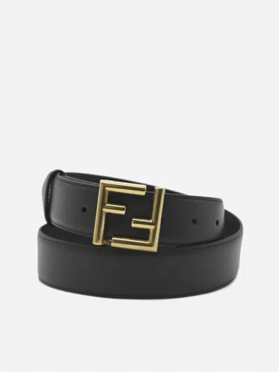 Fendi Ff-motif Belt In Black