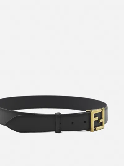 Fendi Ff-motif Belt In Black