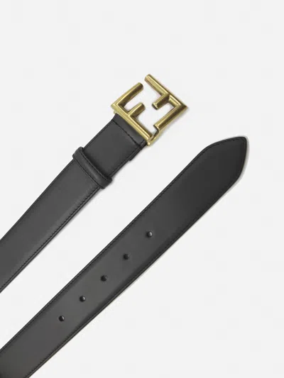 Fendi Ff-motif Belt In Black
