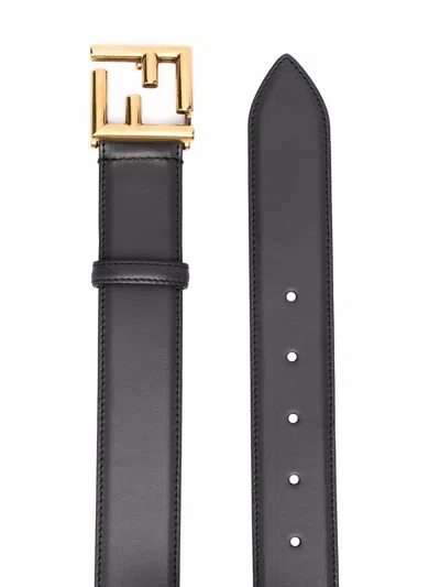 Fendi Ff-motif Belt In Black