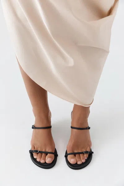 St Agni Petit Belt Detail Wedge In Black