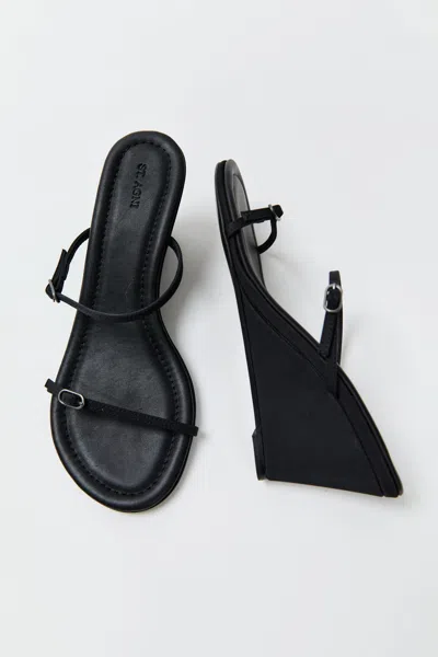 St Agni Petit Belt Detail Wedge In Black
