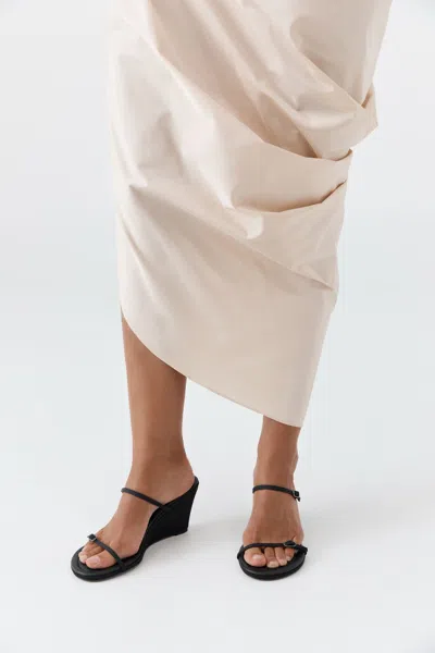 St Agni Petit Belt Detail Wedge In Black