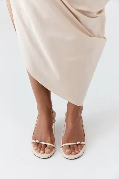 St Agni Petit Belt Sling Back Heel In Neutral