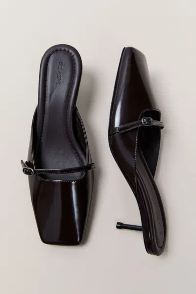 St Agni Plié Heel In Brown