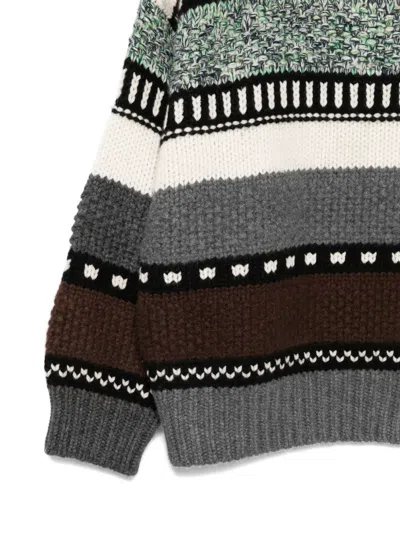 Liska Striped Textured Knit In Multi