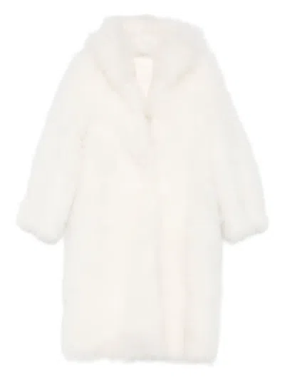 Liska Hooded Coat In White