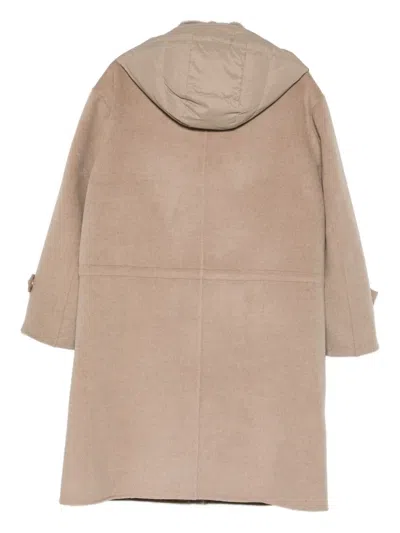 Liska Layered Coat In Brown