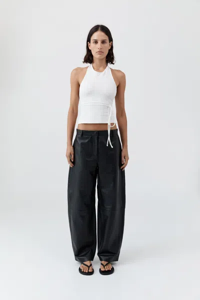 St Agni Soft Jersey Halter Top In White