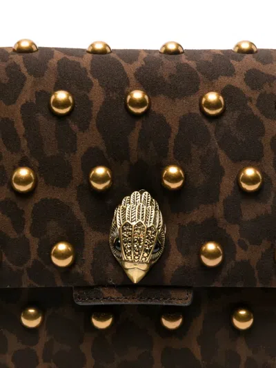 Kurt Geiger Lg Kensington Studs Tote In Brown Leather In Brown