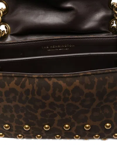 Kurt Geiger Lg Kensington Studs Tote In Brown Leather In Brown