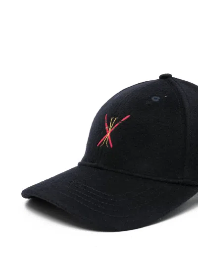 Jacob Cohen Embroidered Baseball Cap Hat In Black