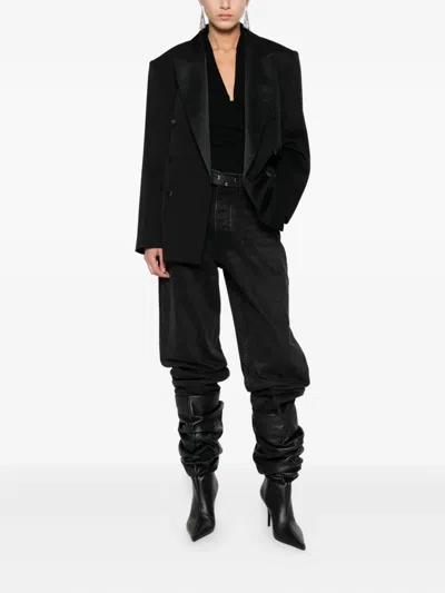 Isabel Marant Double-breasted Tailored Blazer In Black