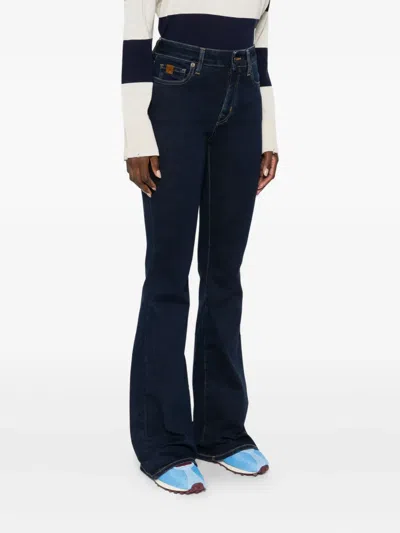 Jacob Cohen Logo-patch Jeans In Blue