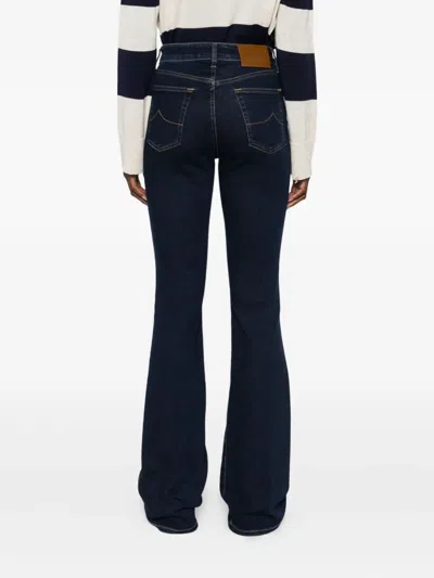 Jacob Cohen Logo-patch Jeans In Blue