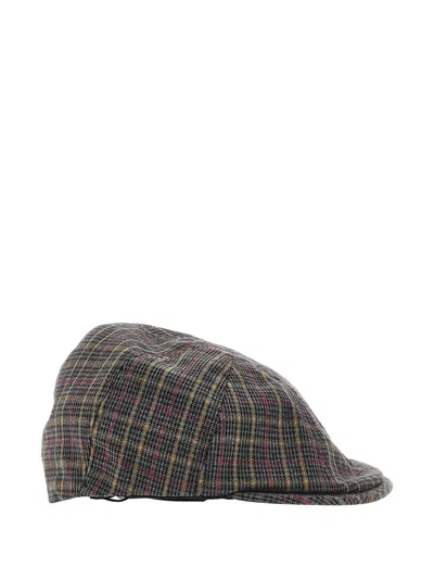 Kangol Flexfit Cap With Check Motif In Gray