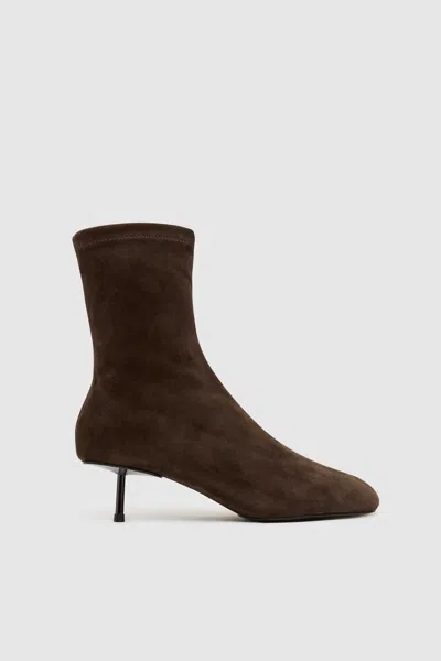 St Agni Suede Ballet Boot In Brown