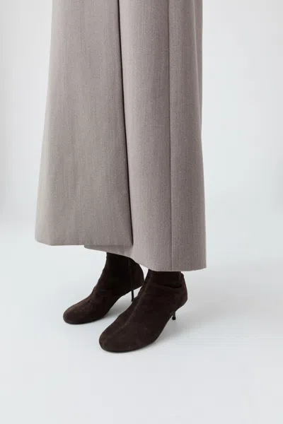 St Agni Suede Ballet Boot In Brown