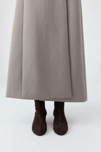 St Agni Suede Ballet Boot In Brown