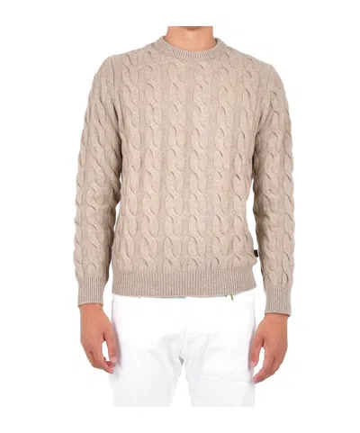 Jacob Cohen Long-sleeved Crewneck Jumper In Brown