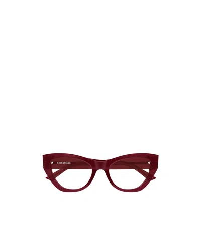 Balenciaga Eyewear Cat-eye Frame Glasses In Burgundy