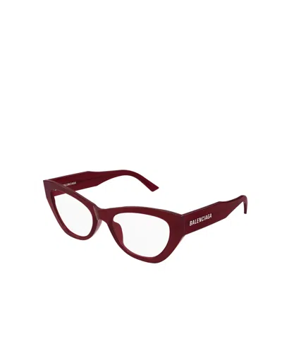 Balenciaga Eyewear Cat-eye Frame Glasses In Burgundy