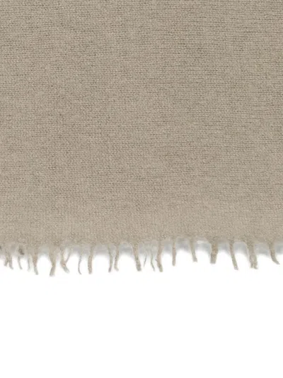 Liska Frayed Cashmere Scarf In Brown