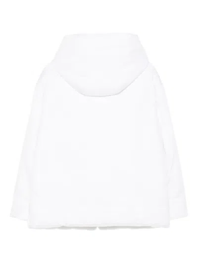 Liska Hooded Zip-front Coat In White