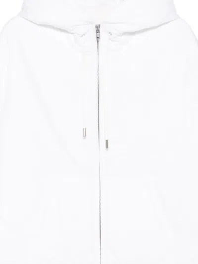 Liska Hooded Zip-front Coat In White