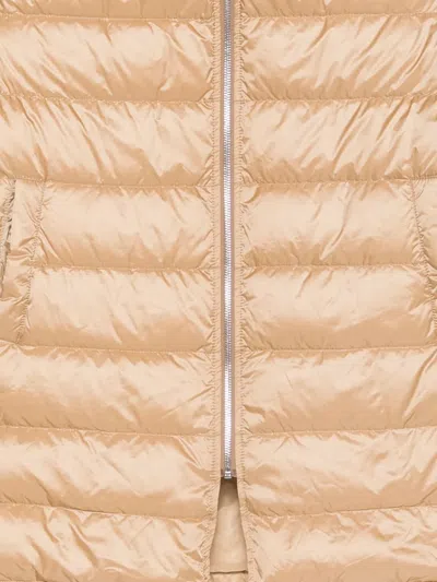 Liska Hooded Quilted Jacket In Brown